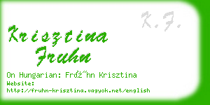 krisztina fruhn business card